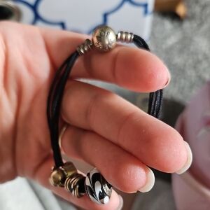 Pandora Black and Silver Charm Bracelet